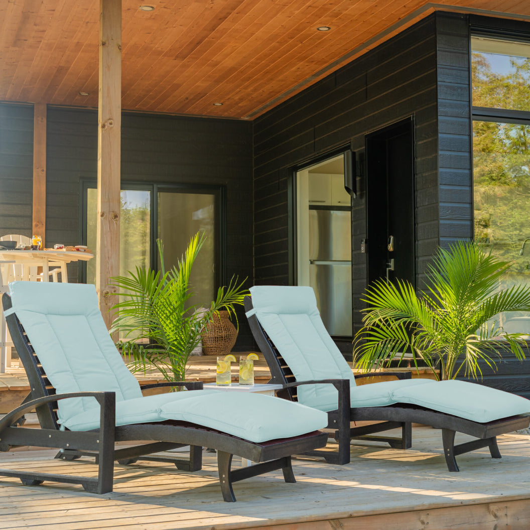 Chaise longue extérieure en plastique recyclé - St-Tropez L38