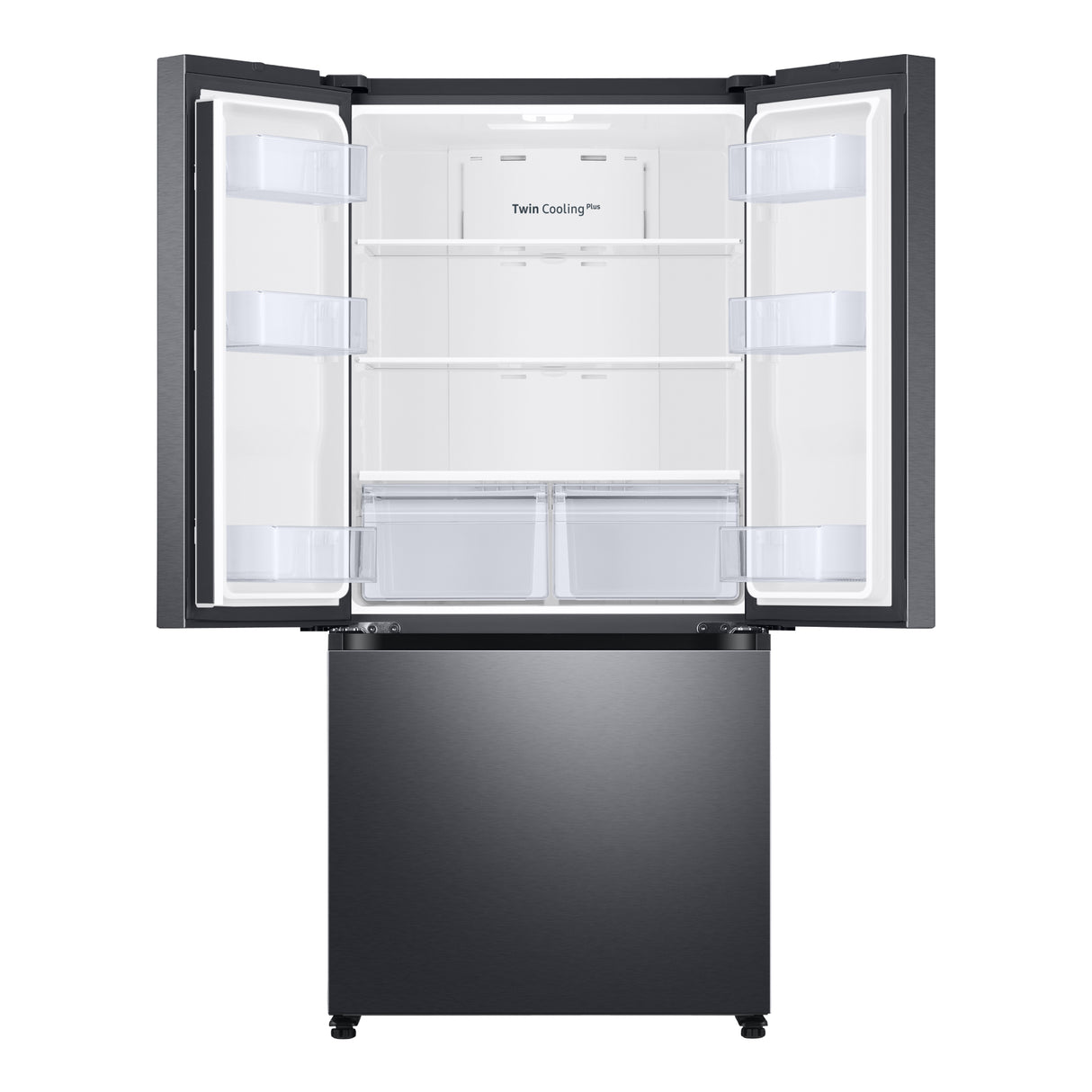 Réfrigérateur portes françaises Inox noir 33po