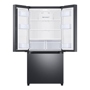 Réfrigérateur portes françaises Inox noir 33po