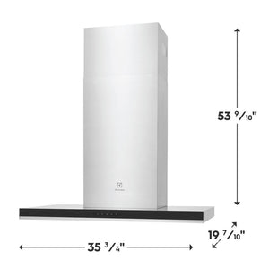 Hotte murale en T 36 po inox