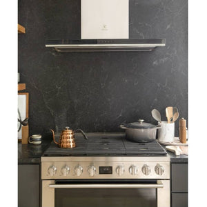 Hotte murale en T 36 po inox