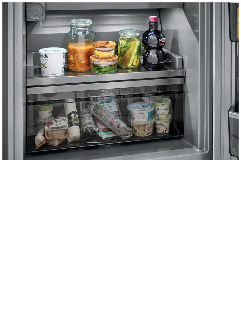Réfrigérateur sans congélateur encastré Inox 33po