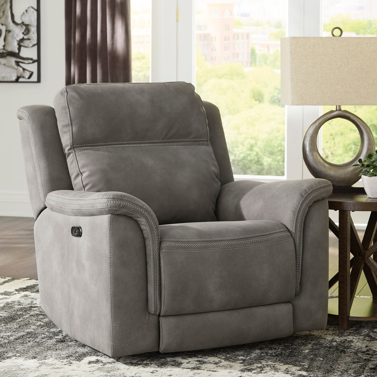 Fauteuil en tissu gris zéro gravité motorisé - Next-Gen Durapella