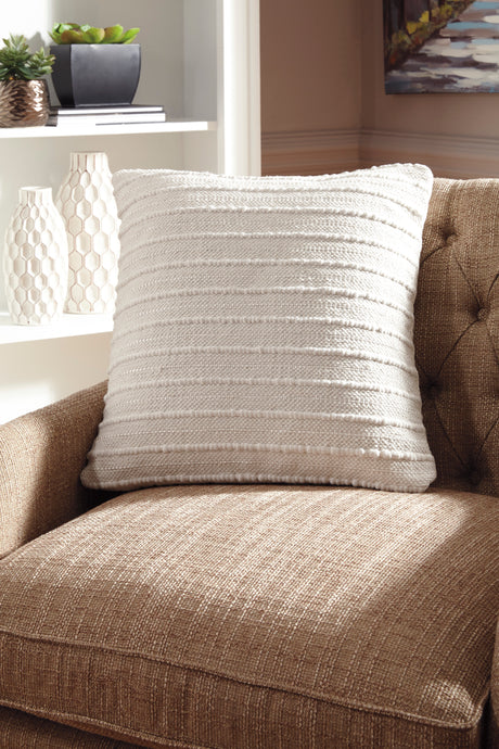 Coussin 20 x 20 po. en coton crème - Theban