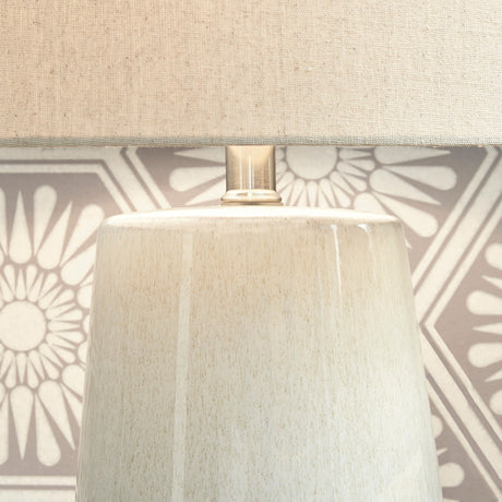 Lampe de table en céramique beige 27po - Shavon