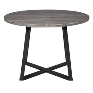 Table de salle à manger mélamine grise ronde - Centiar