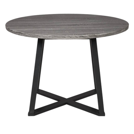 Table de salle à manger mélamine grise ronde - Centiar