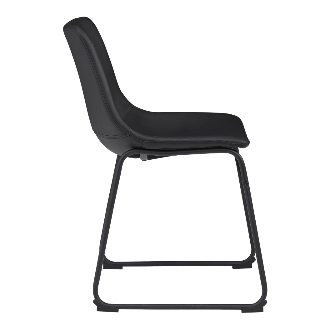Ensemble de 2 chaises de salle à manger aspect cuir - Centiar