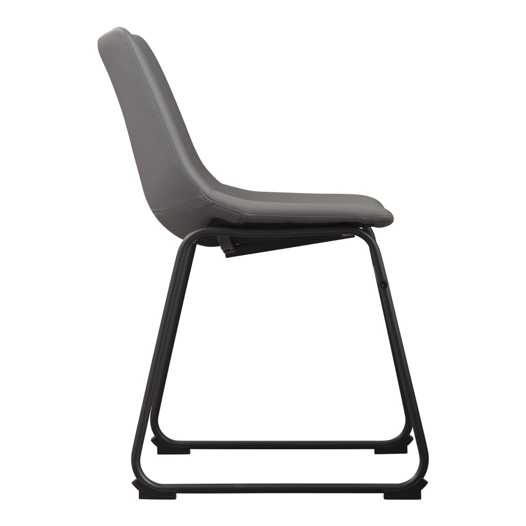 Ensemble de 2 chaises de salle à manger aspect cuir - Centiar
