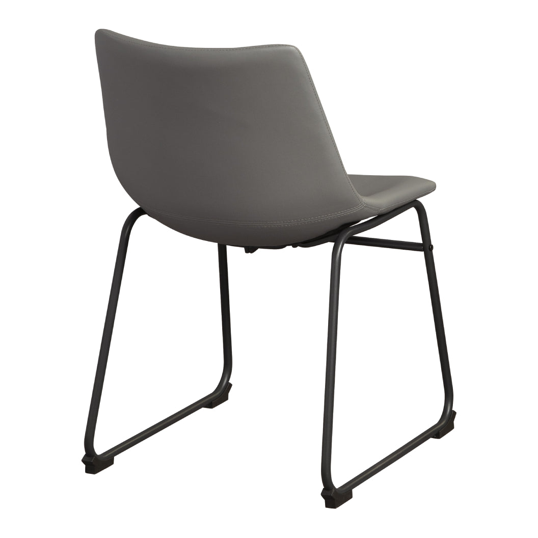 Ensemble de 2 chaises de salle à manger aspect cuir - Centiar