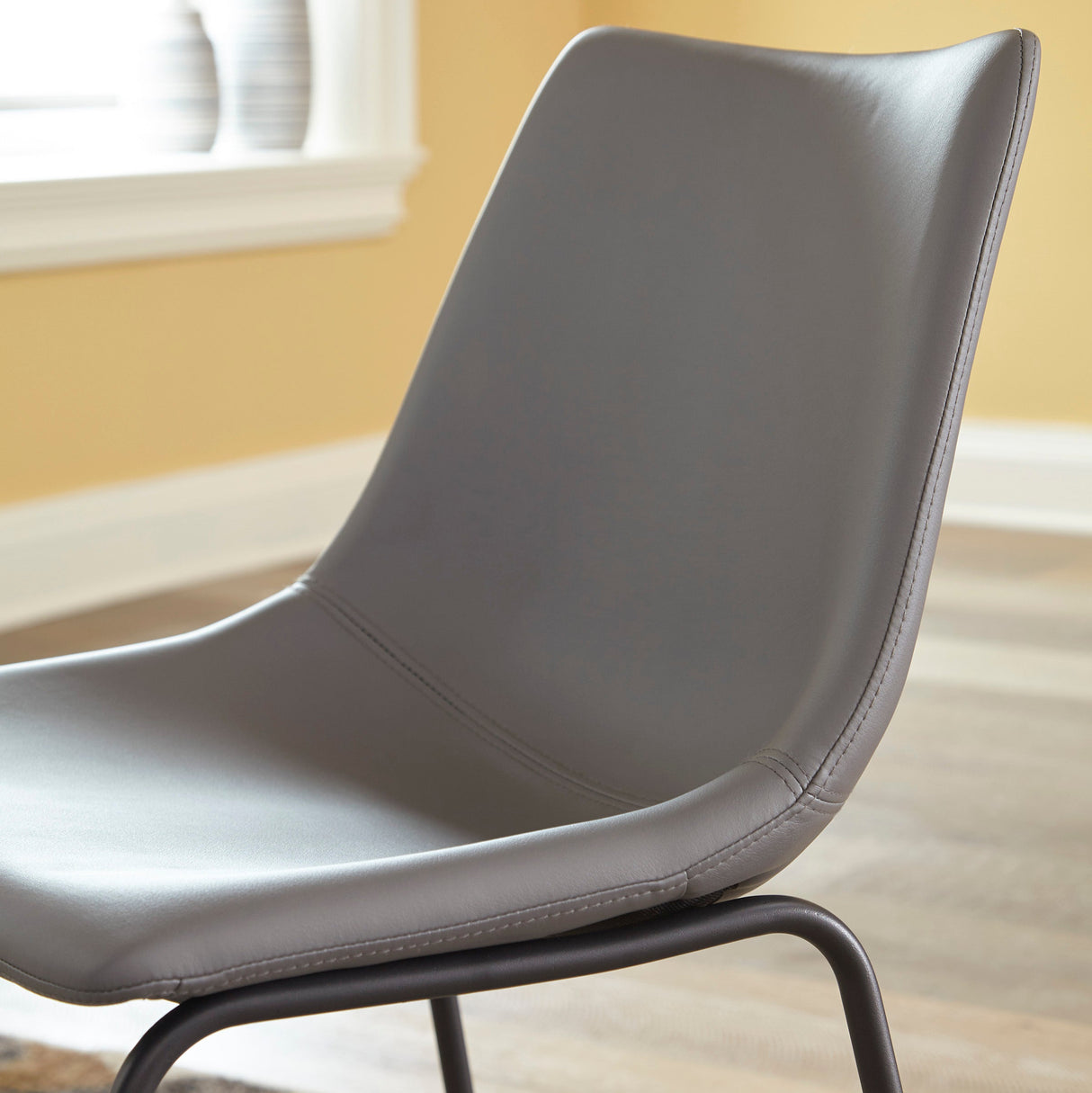 Ensemble de 2 chaises de salle à manger aspect cuir - Centiar
