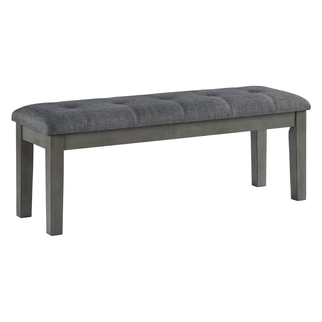 Banc de salle à manger Hallanden en tissu gris