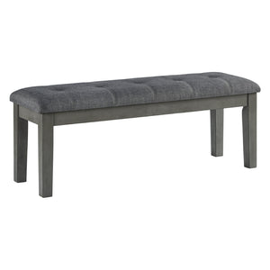 Banc de salle à manger Hallanden en tissu gris