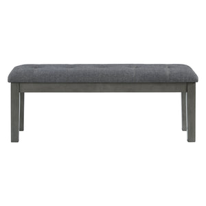 Banc de salle à manger Hallanden en tissu gris