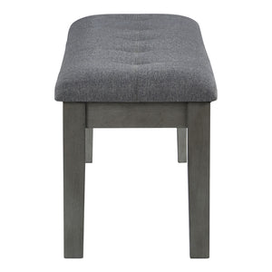 Banc de salle à manger Hallanden en tissu gris
