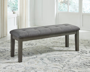 Banc de salle à manger Hallanden en tissu gris