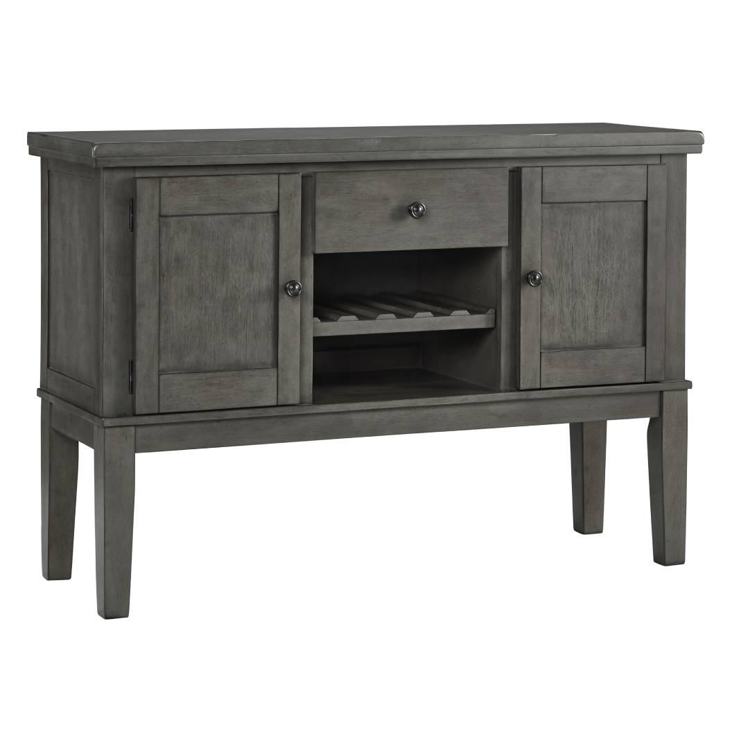 Buffet en bois gris antique avec 2 portes et 1 tiroirs - Hallanden