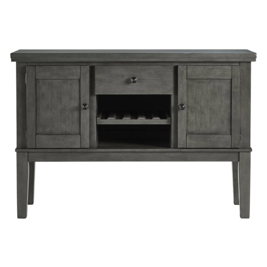 Buffet en bois gris antique avec 2 portes et 1 tiroirs - Hallanden