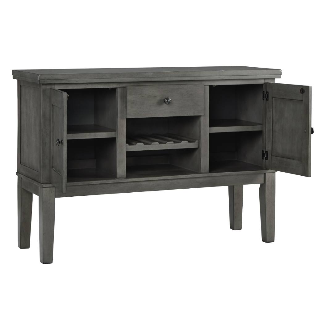 Buffet en bois gris antique avec 2 portes et 1 tiroirs - Hallanden