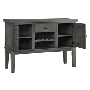 Buffet en bois gris antique avec 2 portes et 1 tiroirs - Hallanden