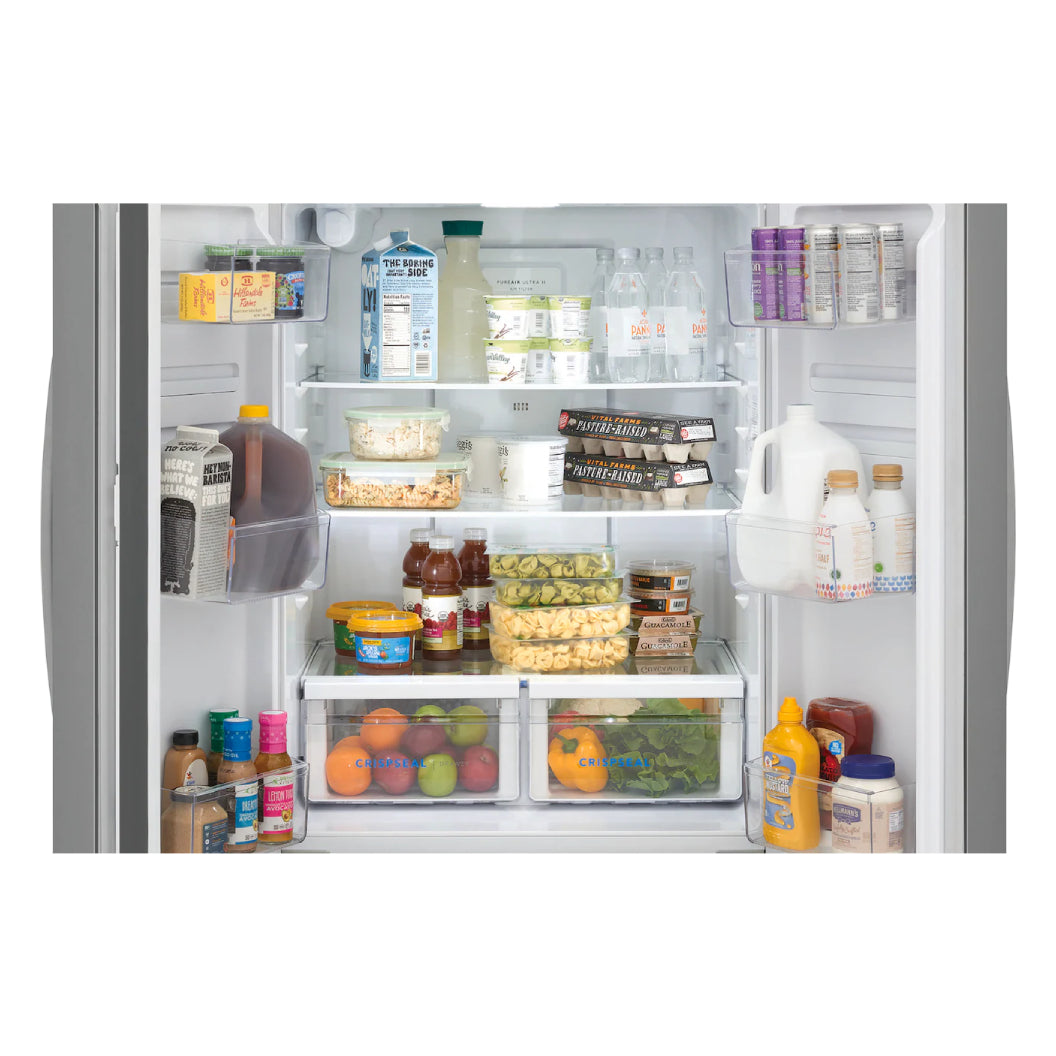 Réfrigérateur porte française profondeur comptoir 32 po 3 portes Inox