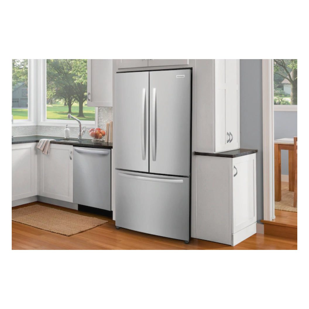 Réfrigérateur porte française profondeur comptoir 32 po 3 portes Inox