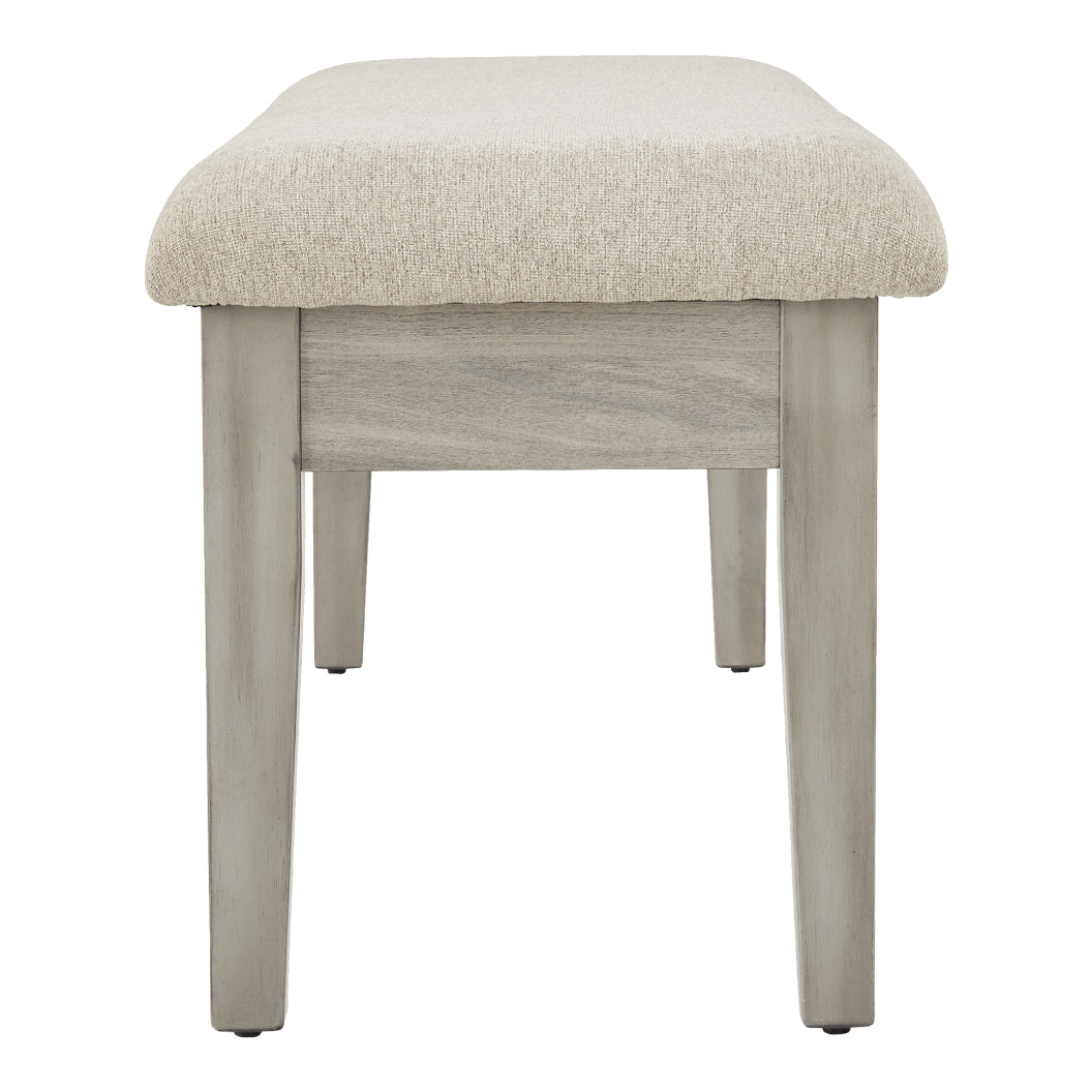 Banc de rangement Parellen en tissu beige