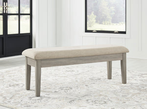 Banc de rangement Parellen en tissu beige