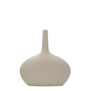 Vase en céramique texturée beige-greige - Hawana
