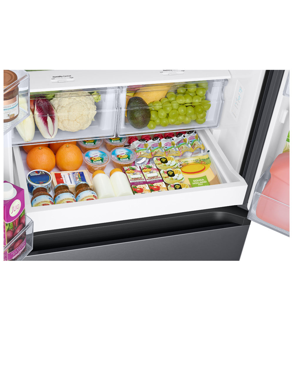 Réfrigérateur portes françaises Inox noir 30po