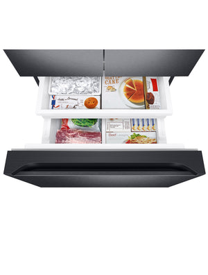 Réfrigérateur portes françaises Inox noir 30po