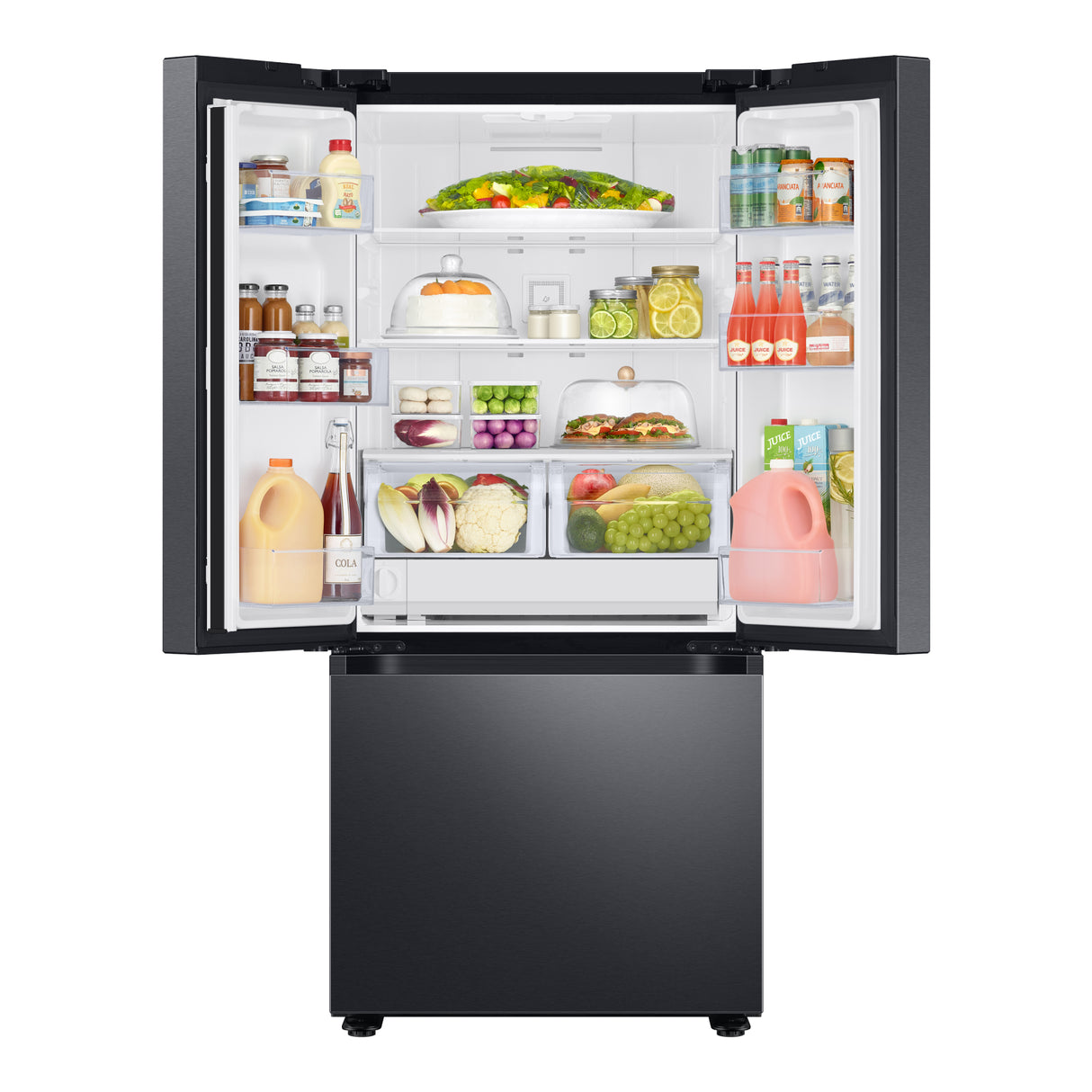 Réfrigérateur portes françaises Inox noir 30po