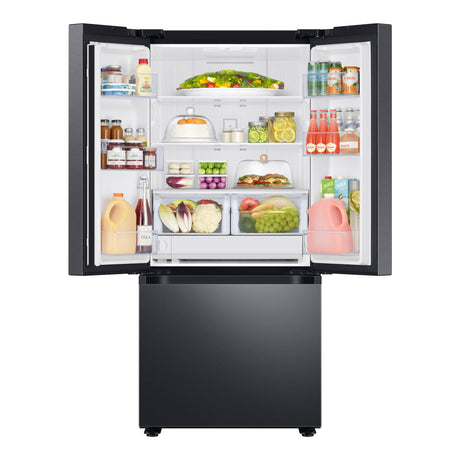 Réfrigérateur portes françaises Inox noir 30po