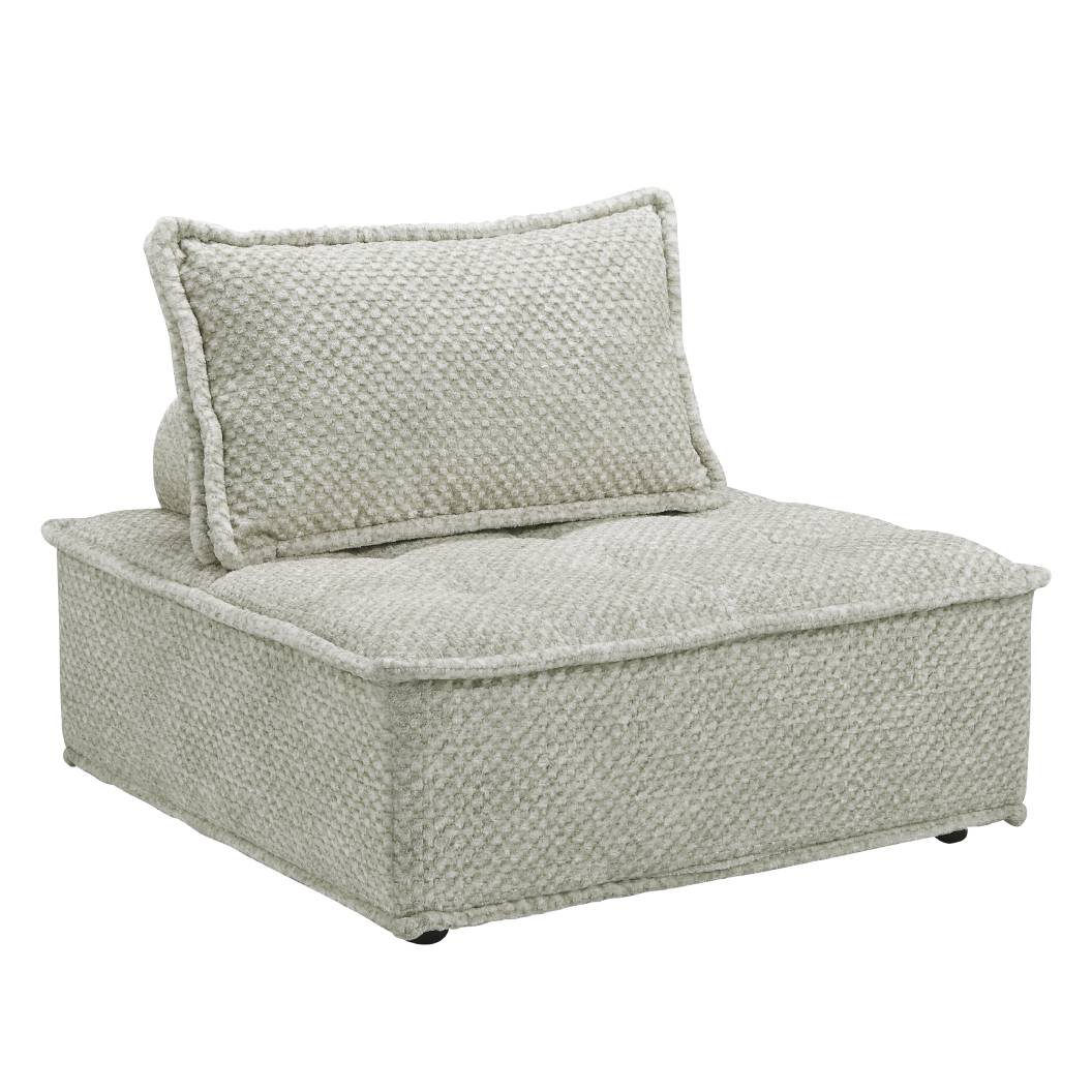 Fauteuil d’appoint taupe en tissu - Bales