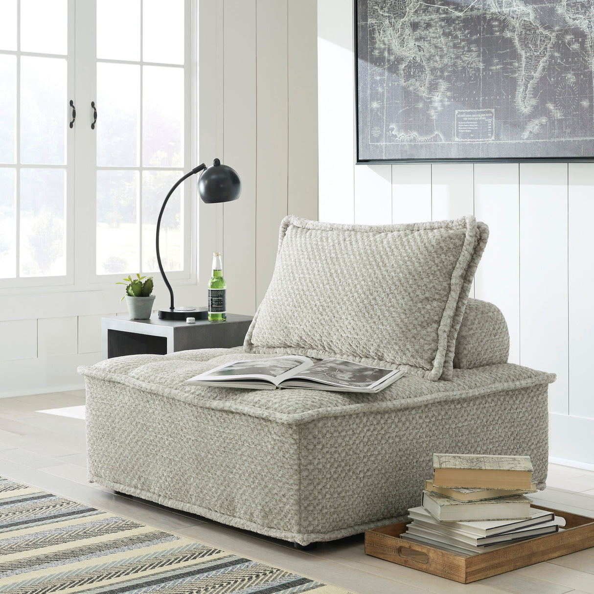 Fauteuil d’appoint taupe en tissu - Bales