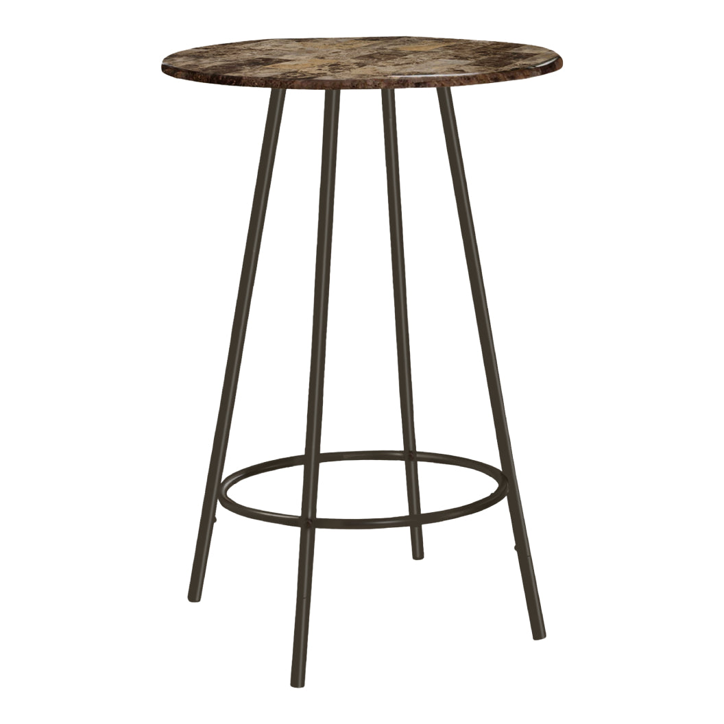 Table de salle à manger style bistro en MDF/stratifié brun - I 2310