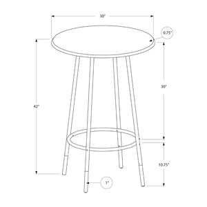 Table de salle à manger style bistro en MDF/stratifié brun - I 2310