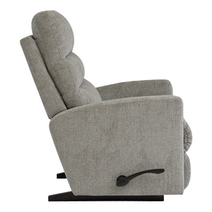 Fauteuil berçant et inclinable en tissu gris - Liam
