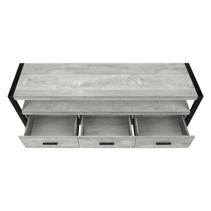 Meuble de télévision en stratifié faux bois à 3 tiroirs - I 2820-2821-2823