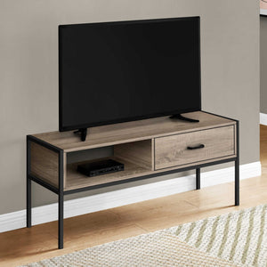 Meuble de télévision en stratifié et métal noir à 1 tiroir - I 2874-2875-2876