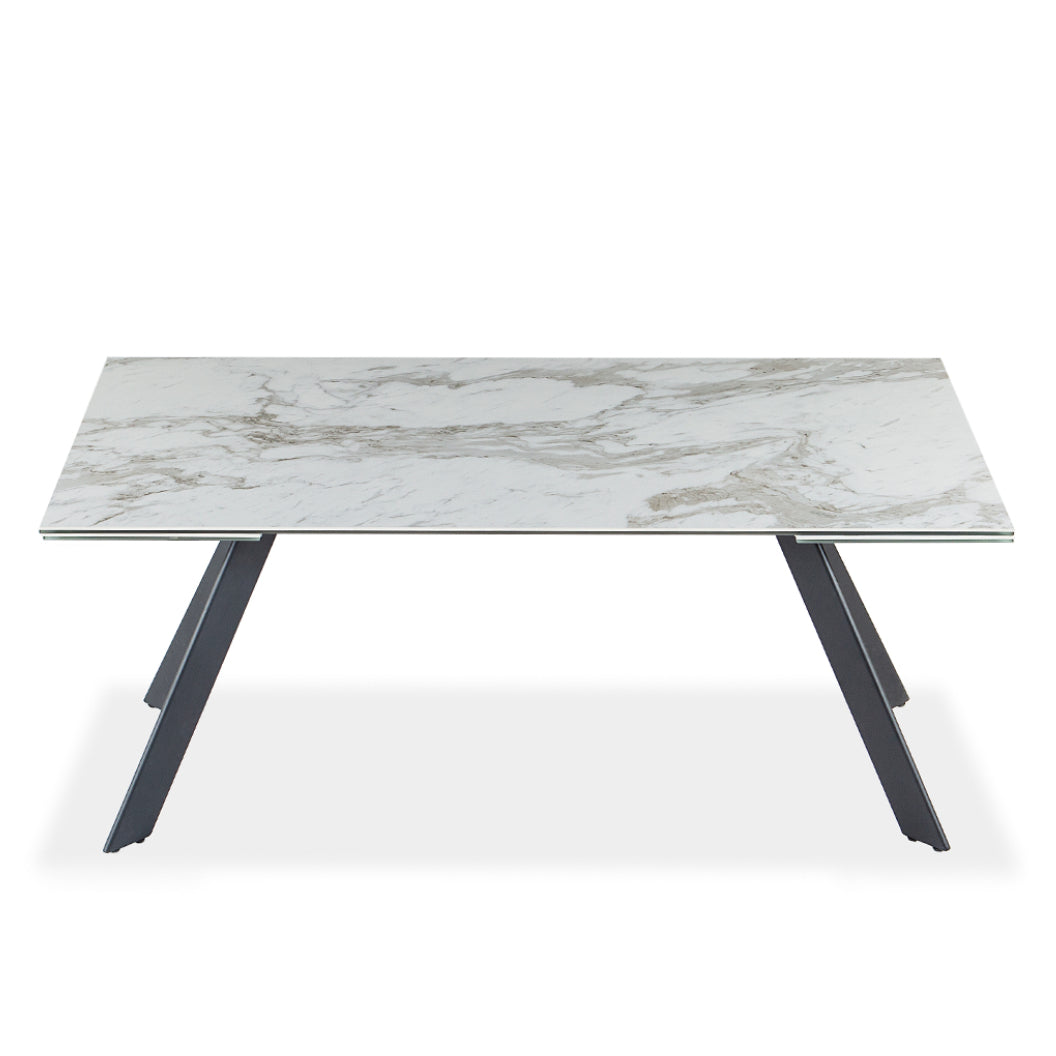 Table de salle à manger rectangulaire en céramique avec rallonge - Gabriel