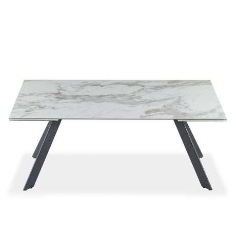 Table de salle à manger rectangulaire en céramique avec rallonge - Gabriel