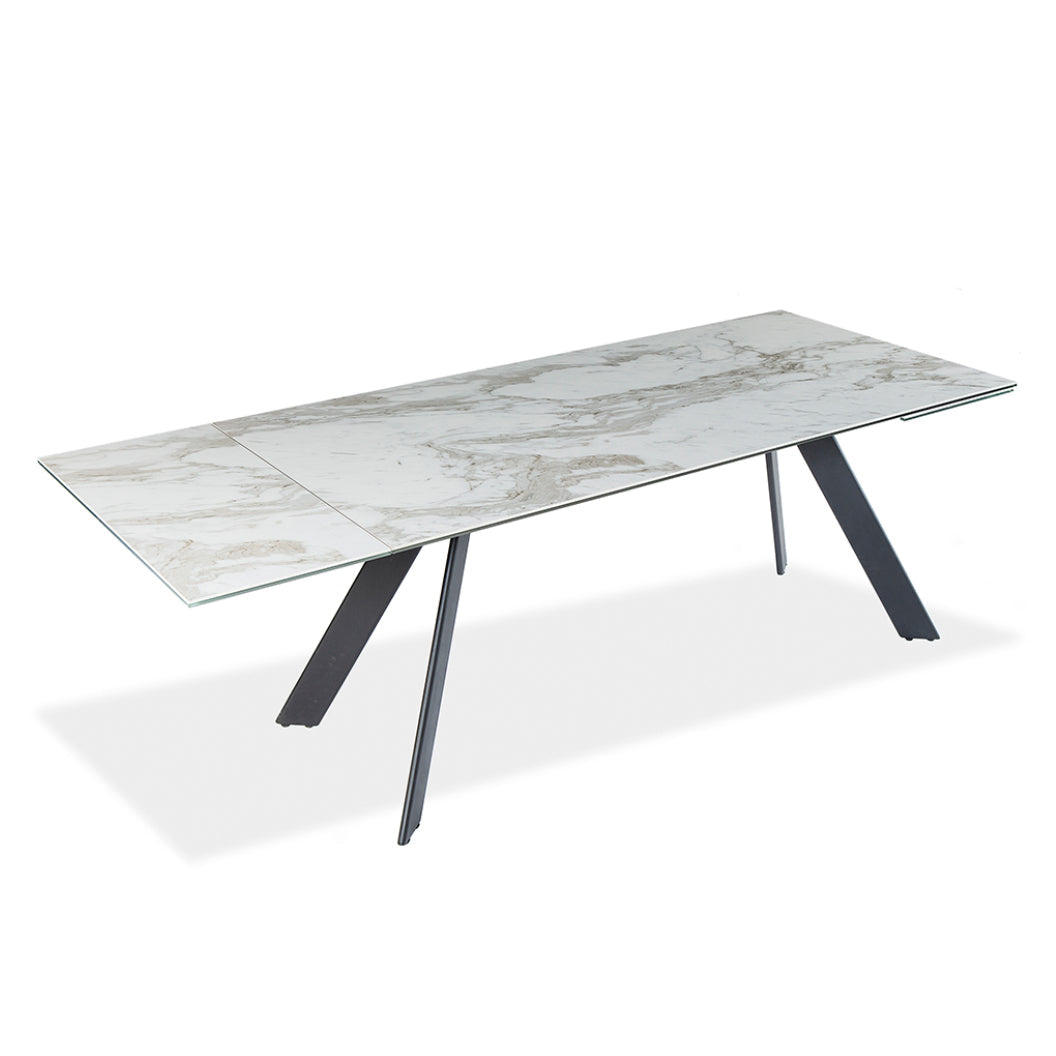 Table de salle à manger rectangulaire en céramique avec rallonge - Gabriel