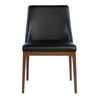 Chaise de salle à manger rembourrée en cuir avec dos matelassé - Gigi