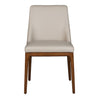 Chaise de salle à manger rembourrée en cuir avec dos matelassé - Gigi