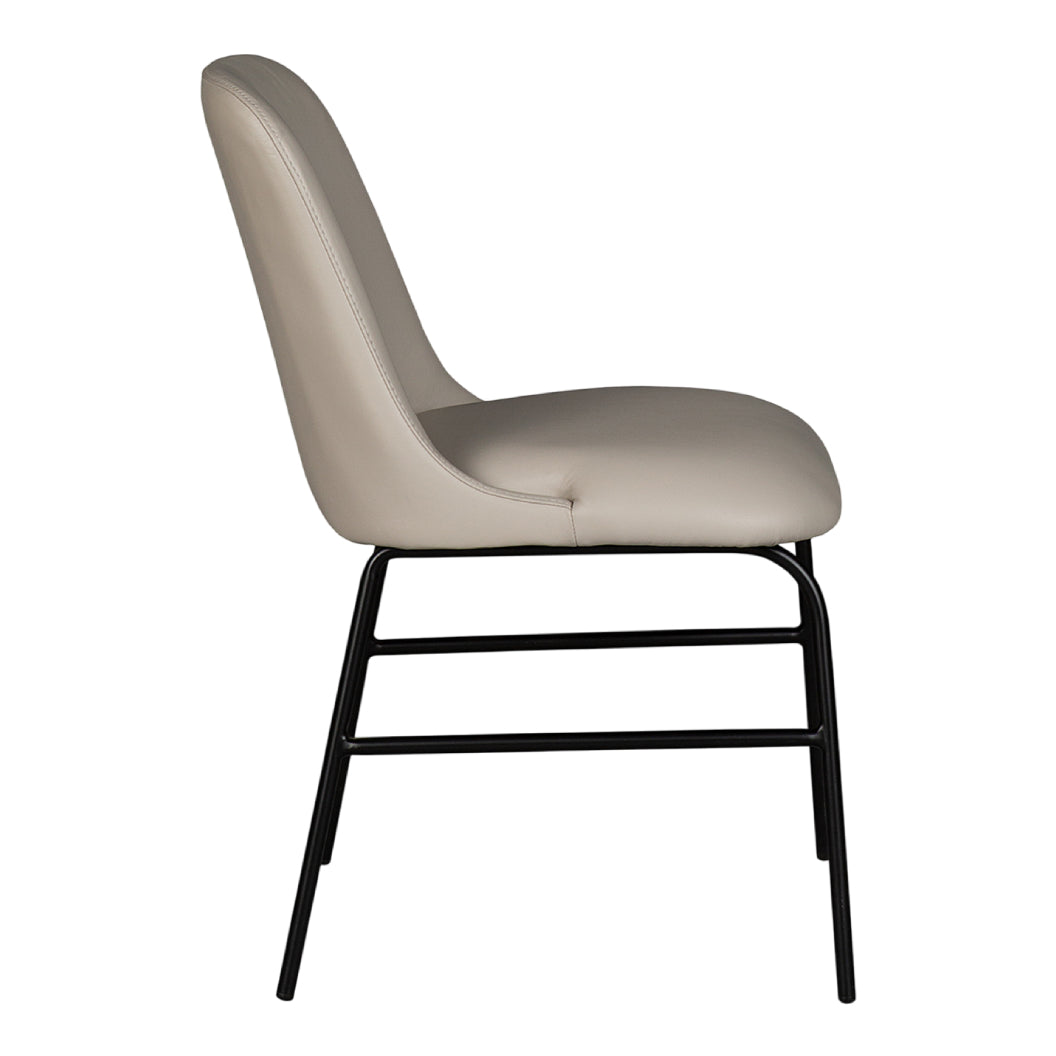Chaise de salle à manger rembourrée en cuir - Kayla