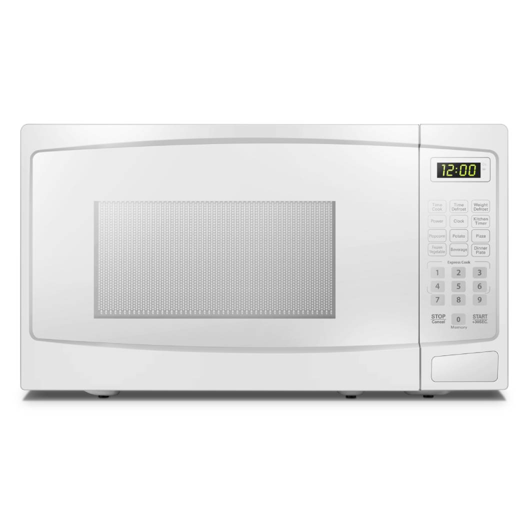 Micro-ondes comptoir, capacité 1,1 pi³, puissance 1000W, blanc
