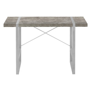 Bureau de travail en MDF/stratifié et métal argenté - I 7662-7663-7664