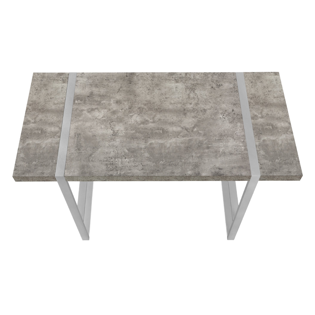 Bureau de travail en MDF/stratifié et métal argenté - I 7662-7663-7664