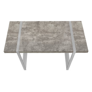 Bureau de travail en MDF/stratifié et métal argenté - I 7662-7663-7664